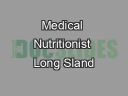 Medical Nutritionist Long Sland