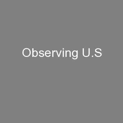 Observing U.S