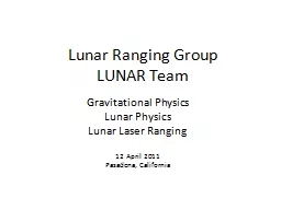 Lunar Ranging Group