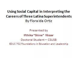 Using Social Capital in Interpreting the