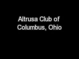 Altrusa Club of Columbus, Ohio