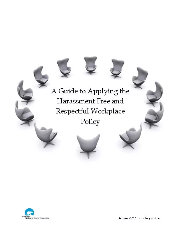 A Guide to Applying the Harassment Free and Respectful Workplace Polic