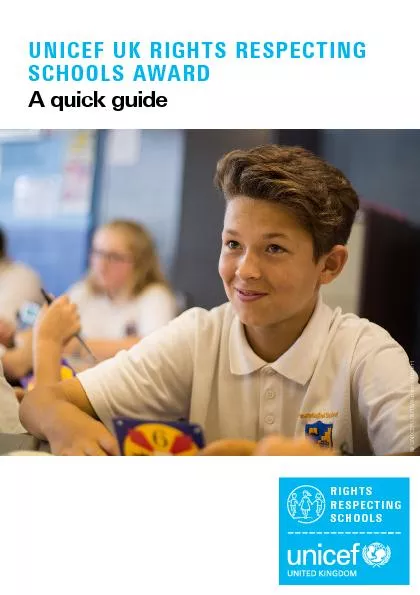 UNICEF UK RIGHTS RESPECTING SCHOOLS AWARDA quick guide
