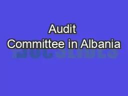 Audit Committee in Albania