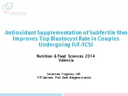 Antioxidant Supplementation of