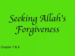 Seeking Allah’s Forgiveness