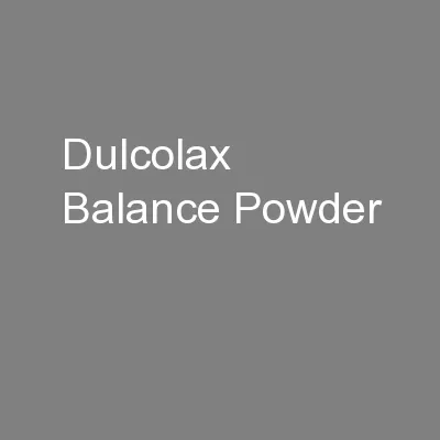 Dulcolax Balance Powder