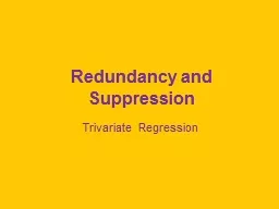 Redundancy and Suppression