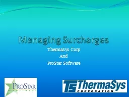 Managing Surcharges