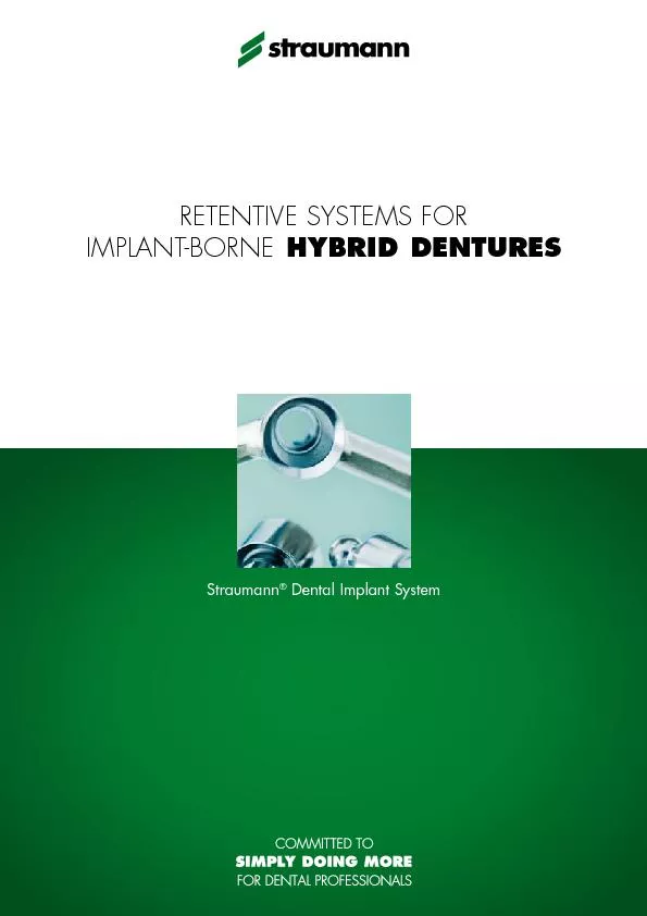 RETENTIVE SYSTEMS FOIMPLANT-BO HYBRID DENTURES