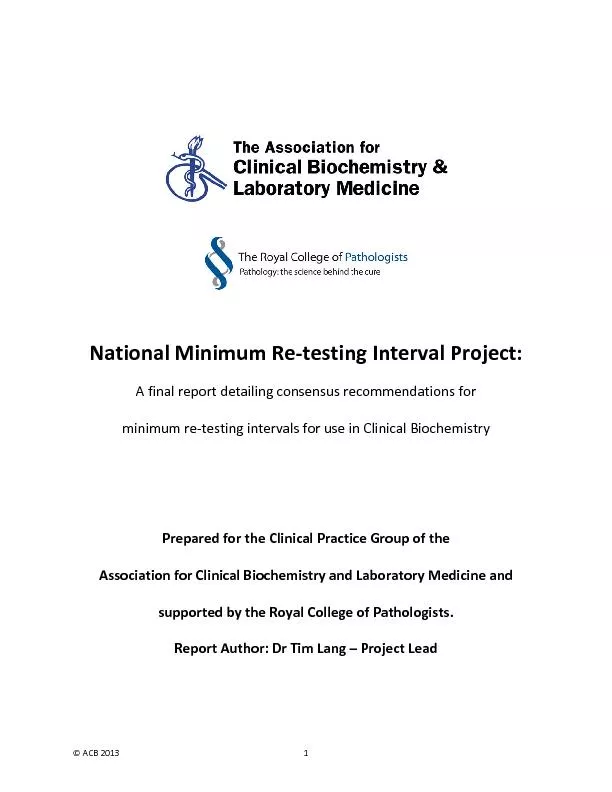 finalreportdetailingconsensusrecommendationsminimumtestingintervalsuse