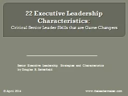 22 Executive Leadership Characteristics: