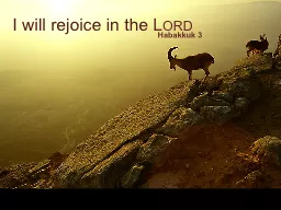 I will rejoice in the