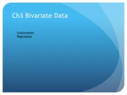 Ch3 Bivariate Data