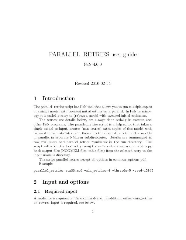 PARALLEL_RETRIESuserguidePsN4.6.0Revised2016-02-041IntroductionThepara