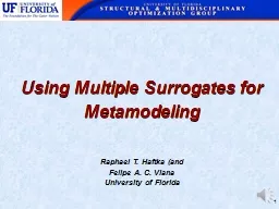 1 Using Multiple Surrogates for Metamodeling