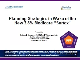Planning Strategies in Wake of the New 3.8% Medicare “Sur