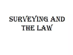 Surveying and the Law