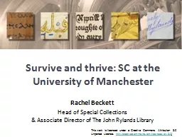 Survive and thrive: SC at the University of Manchester