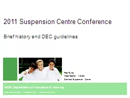 2011 Suspension Centre Conference