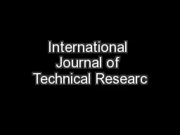 International Journal of Technical Researc