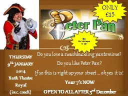 Do you love a swashbuckling pantomime