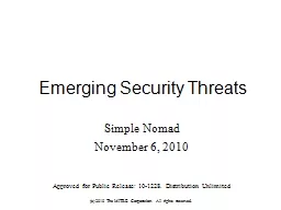 Emerging Security Threats