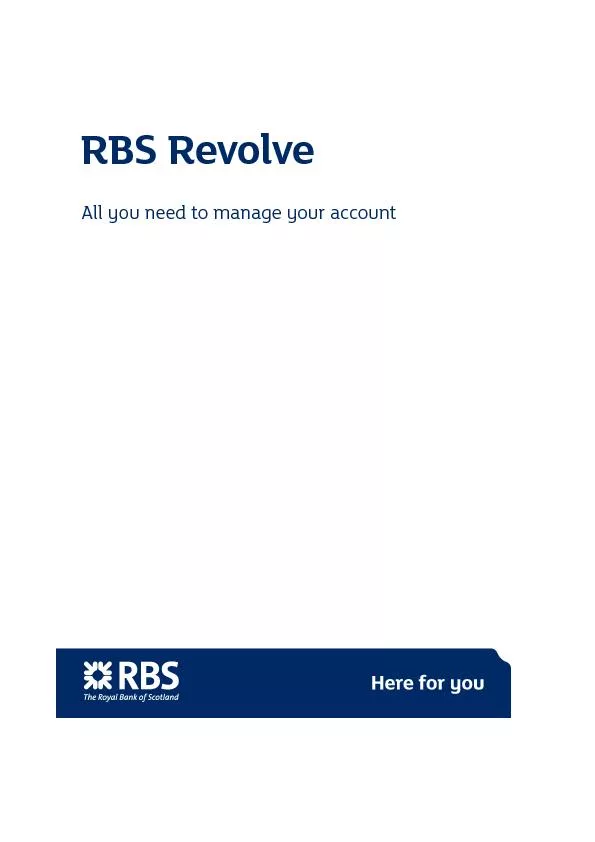 RBS RevolveAll you need to manage your account