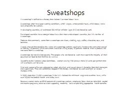 Sweatshops