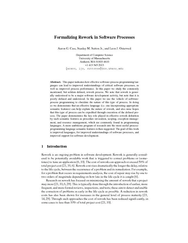 FormalizingReworkinSoftwareProcessesAaronG.Cass,StanleyM.SuttonJr.,and