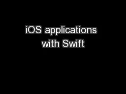 iOS applications with Swift