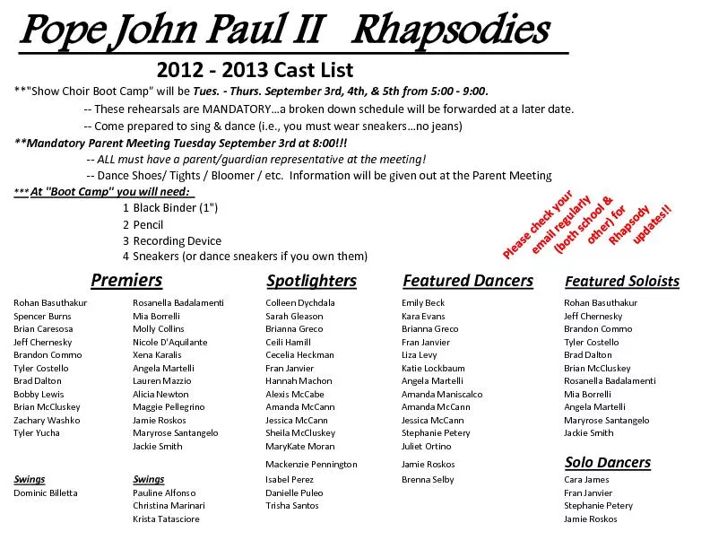 Pope John Paul II   Rhapsodies