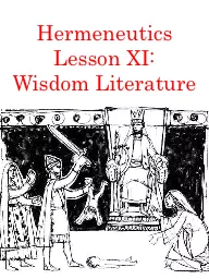 Hermeneutics Lesson XI: