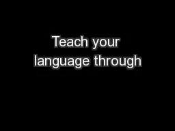 Teach your language through