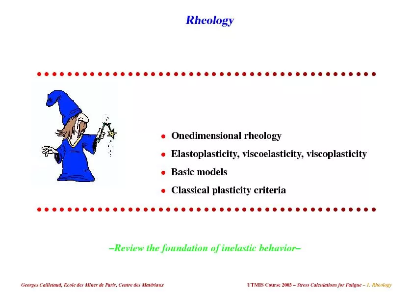 Varioustypesofrheologies