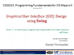 CIS3023: Programming Fundamentals for CIS Majors II