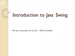 Introduction to Java Swing