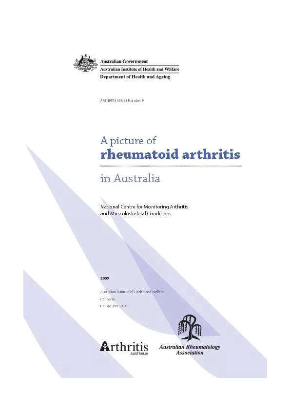 A picture ofrheumatoid arthritisin Australia