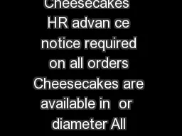 Clamber Hill Cheesecake Order Form Clamber Hill Cheesecakes  HR advan ce notice required