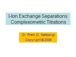 I-Ion Exchange Separations: