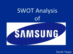 SWOT Analysis of