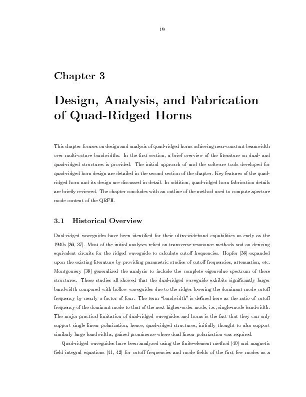 19Chapter3Design,Analysis,andFabricationofQuad-RidgedHornsThischapterf