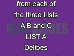 Clarinet GRADE  THREE PIECES one chosen by the candidate from each of the three Lists A B and C LIST A Delibes Andante quasi allegretto Lefvre Allegro moderato st movt from Sonata No