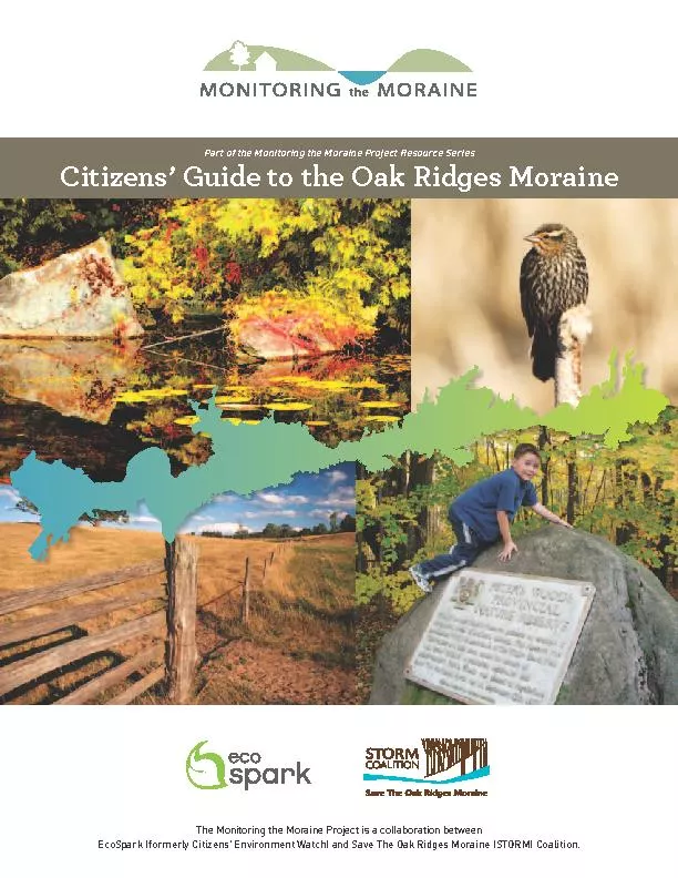 Citizens’ Guide to the Oak Ridges Moraine
