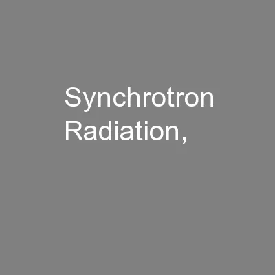 Synchrotron Radiation,