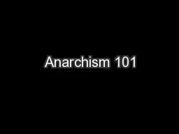 Anarchism 101