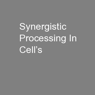 Synergistic Processing In Cell’s