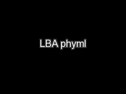 LBA phyml