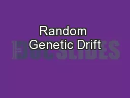 Random Genetic Drift
