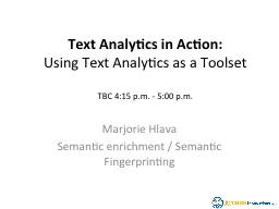 Text Analytics in